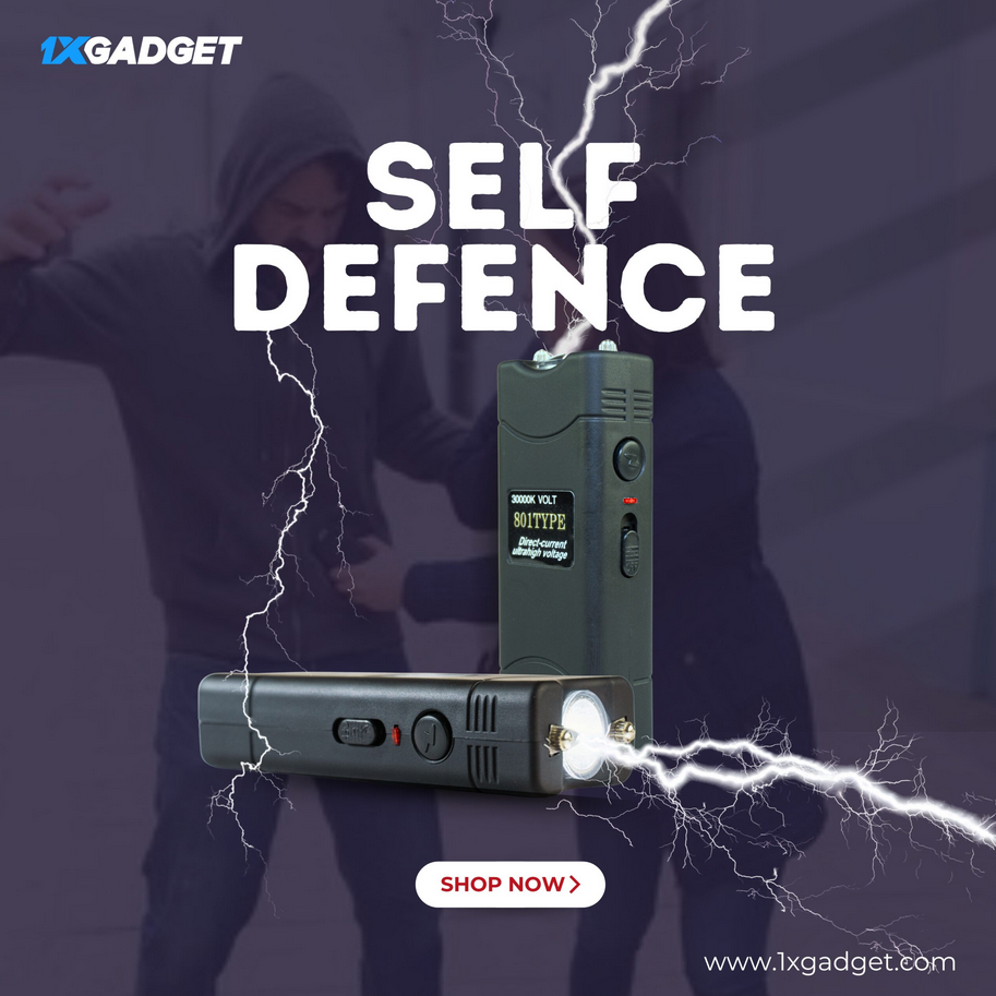 High Voltage Electric Shock Device for Self Defence with LED Flashlight 801 Type